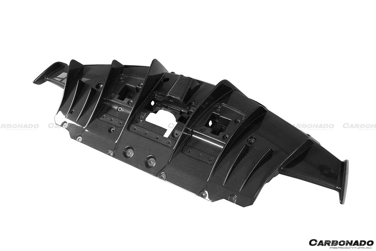 2018-2020 Ferrari 488 Pista OEM Style Carbon Fiber Rear Diffuser - Carbonado Aero