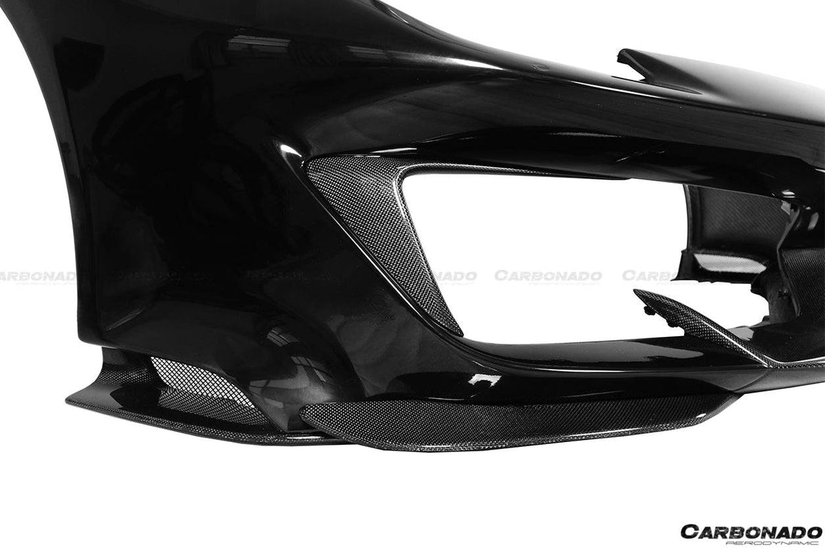 2018-2020 Ferrari 488 Pista OEM Style Part Carbon Fiber Front Bumper - Carbonado Aero