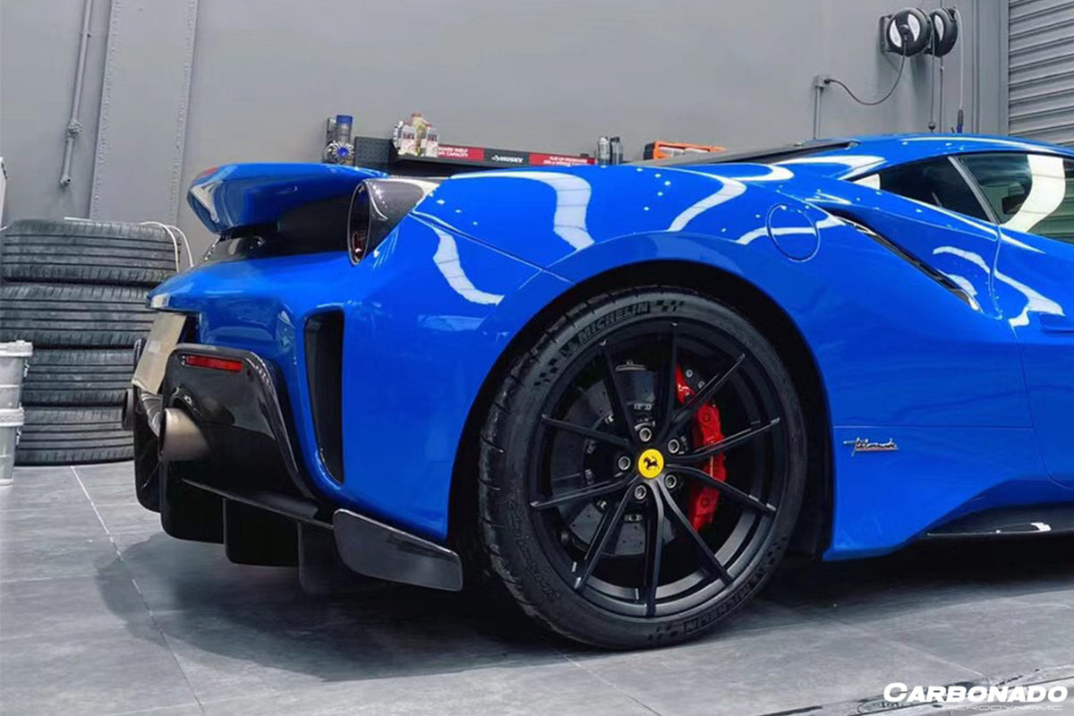 2018-2020 Ferrari 488 Pista OEM Style Carbon Fiber Rear Diffuser - Carbonado Aero