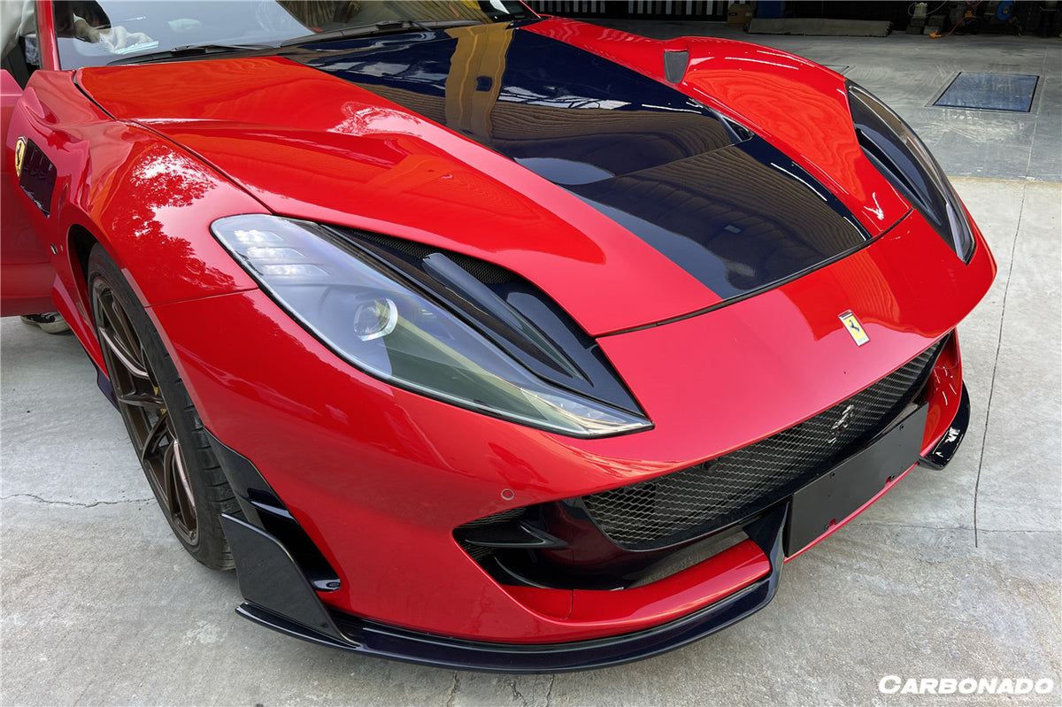 2018-UP Ferrari 812 Superfast /GTS MSY Style DRY Carbon Fiber Front Bumper Air Vent - Carbonado Aero