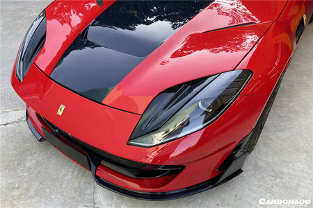 2018-UP Ferrari 812 Superfast /GTS MSY Style DRY Carbon Fiber Front Bumper Side Vents - Carbonado Aero