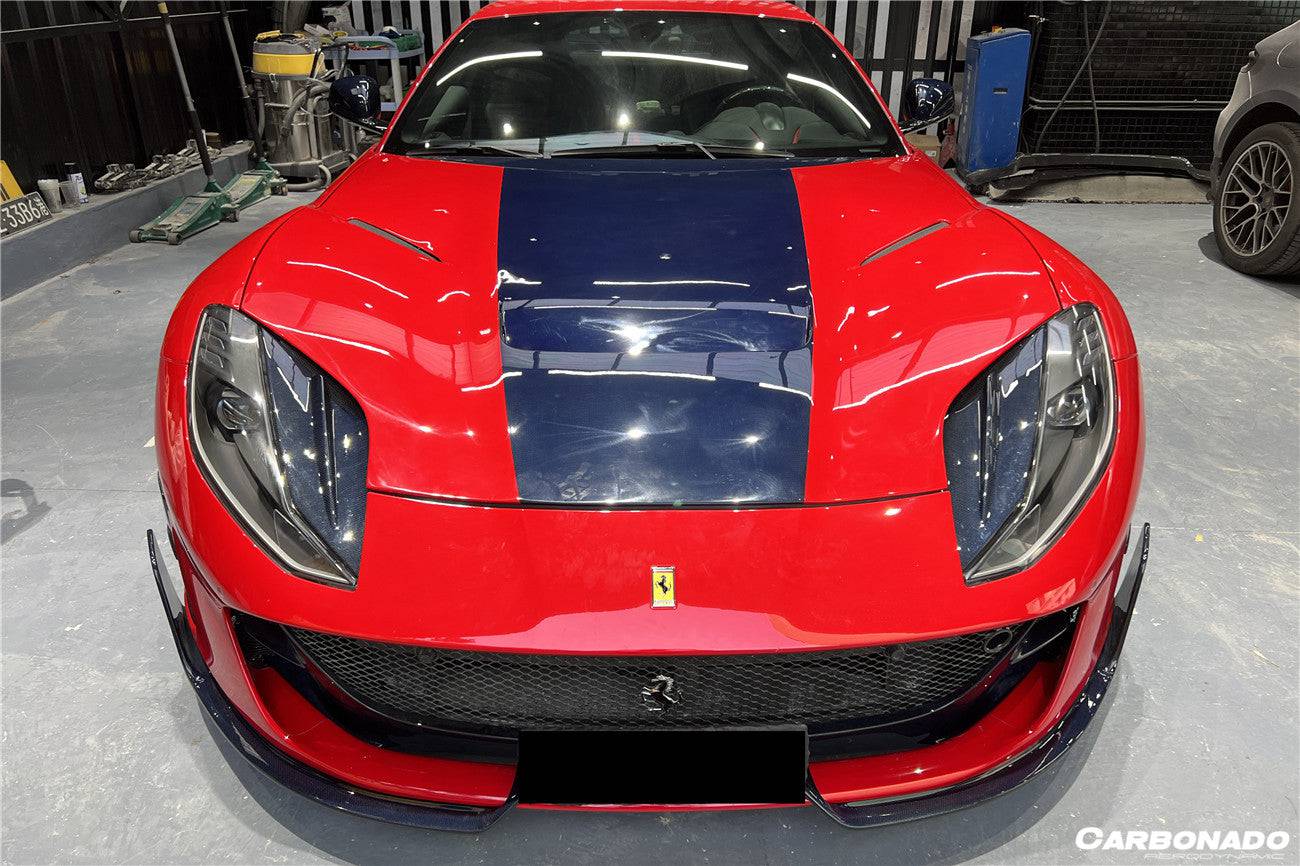 2018-UP Ferrari 812 Superfast /GTS MSY Style DRY Carbon Fiber Front Bumper Air Vent - Carbonado Aero