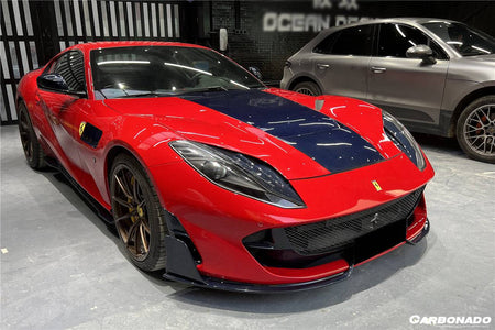 2018-UP Ferrari 812 Superfast /GTS MSY Style DRY Carbon Fiber Front Bumper Side Vents - Carbonado Aero