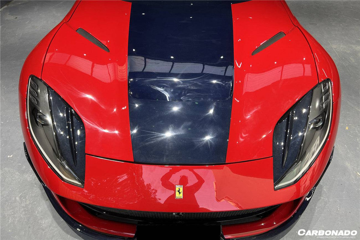 2018-UP Ferrari 812 Superfast /GTS MSY Style DRY Carbon Fiber HeadLights Air Vents - Carbonado Aero