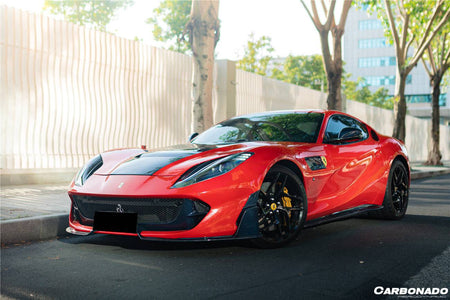 2018-UP Ferrari 812 Superfast /GTS MSY Style DRY Carbon Fiber Front Bumper Air Vent - Carbonado Aero