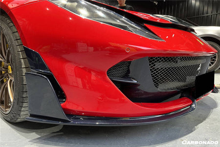 2018-UP Ferrari 812 Superfast /GTS MSY Style DRY Carbon Fiber Front Bumper Side Vents - Carbonado Aero