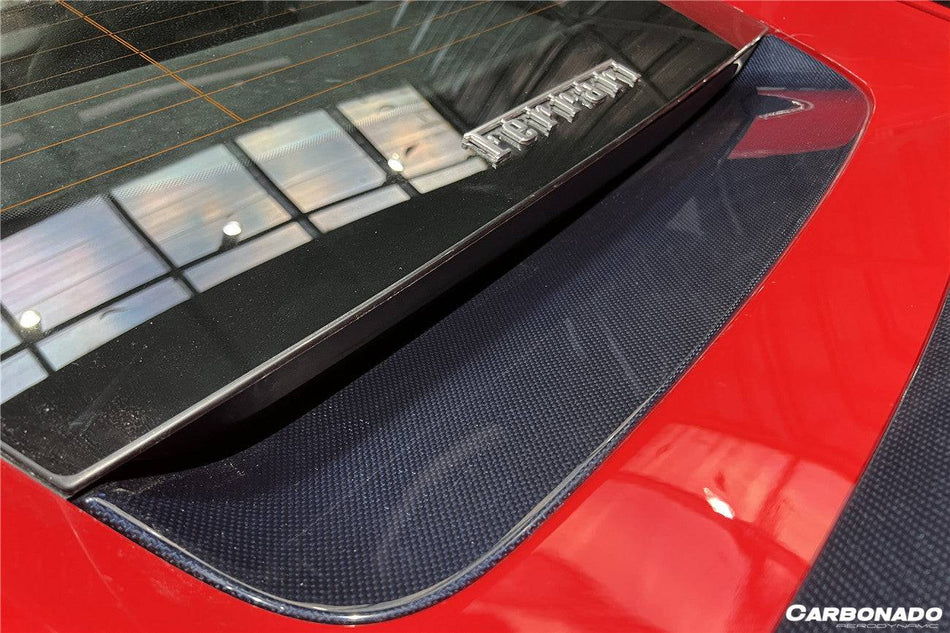 2018-UP Ferrari 812 Superfast & GTS OE Style DRY Carbon Fiber Rear Bonnet Lower Insert - Carbonado