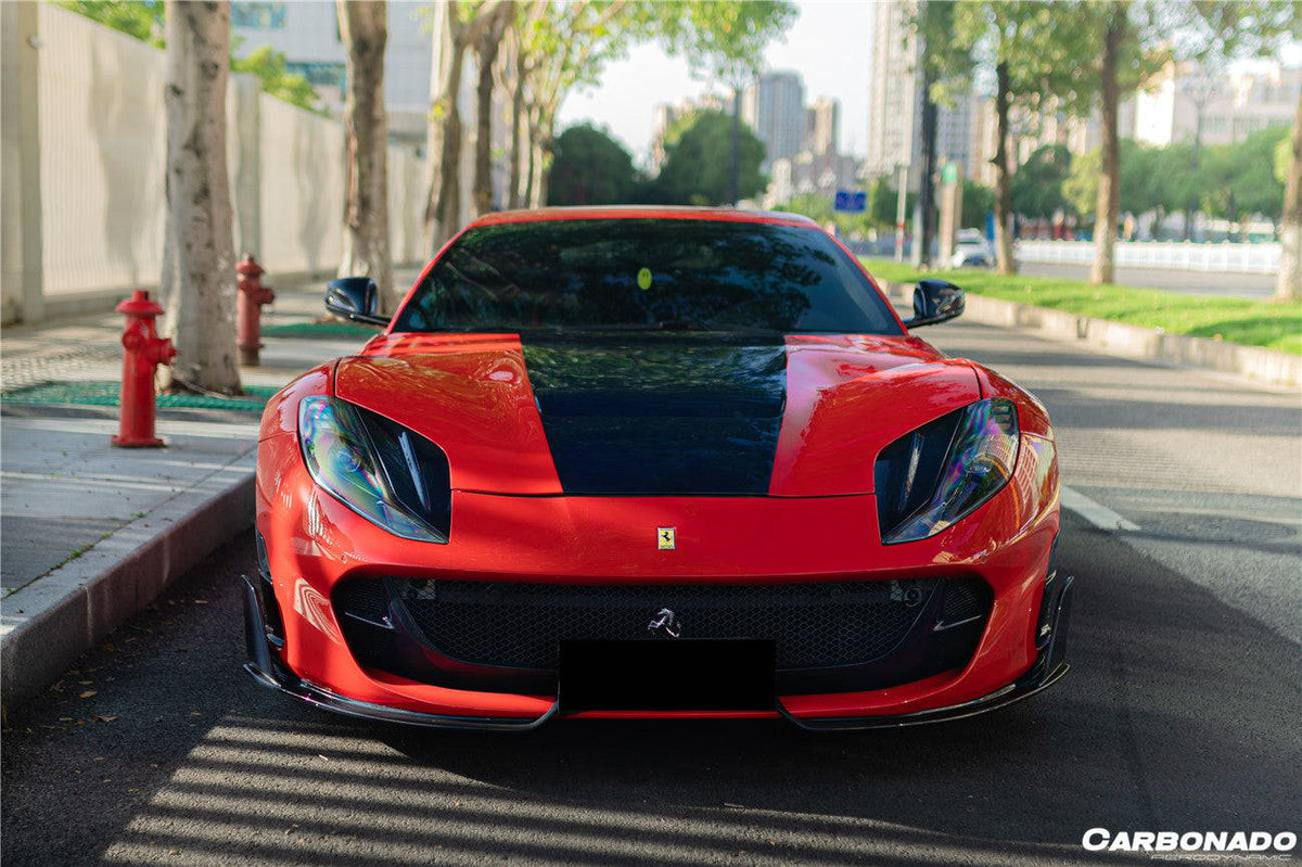 2018-UP Ferrari 812 Superfast /GTS MSY Style DRY Carbon Fiber Front Bumper Air Vent - Carbonado Aero