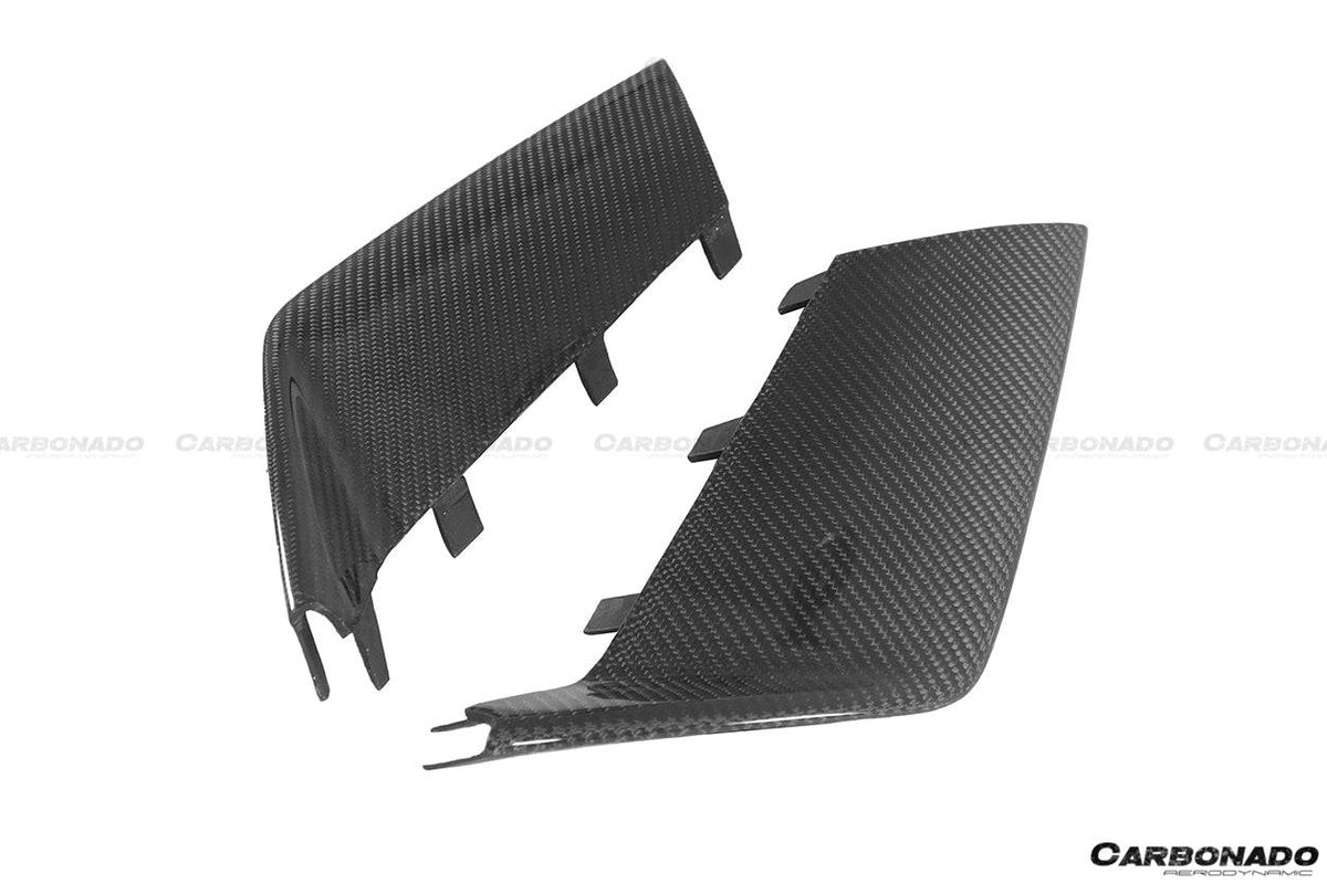 2013-2018 Audi RS6 Avant OE Style Carbon Fiber Front Bumper Caps - Carbonado Aero