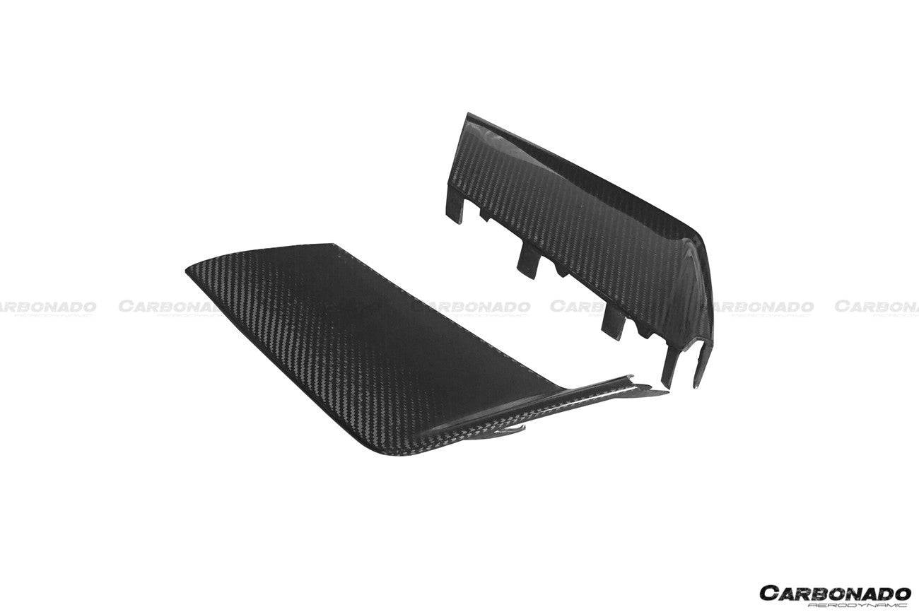 2013-2018 Audi RS6 C7 Avant BS Style Carbon Fiber Front Bumper Vent Caps - Carbonado Aero