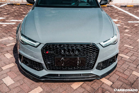 2013-2018 Audi RS6 Avant OE Style Carbon Fiber Front Lip - Carbonado