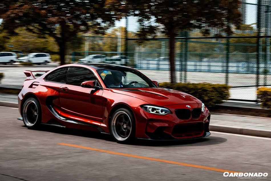 2014-2019 BMW 2 Series F22 VR Style Partial Carbon Fiber Wide Body Full Body Kit - Carbonado