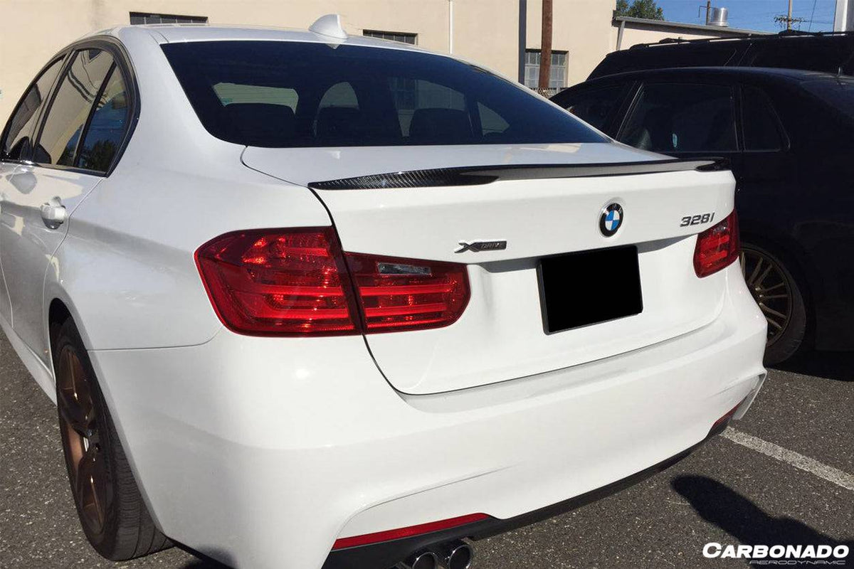 2013-2019 BMW 3 Series F30 MP Style Carbon Fiber Trunk Spoiler - Carbonado