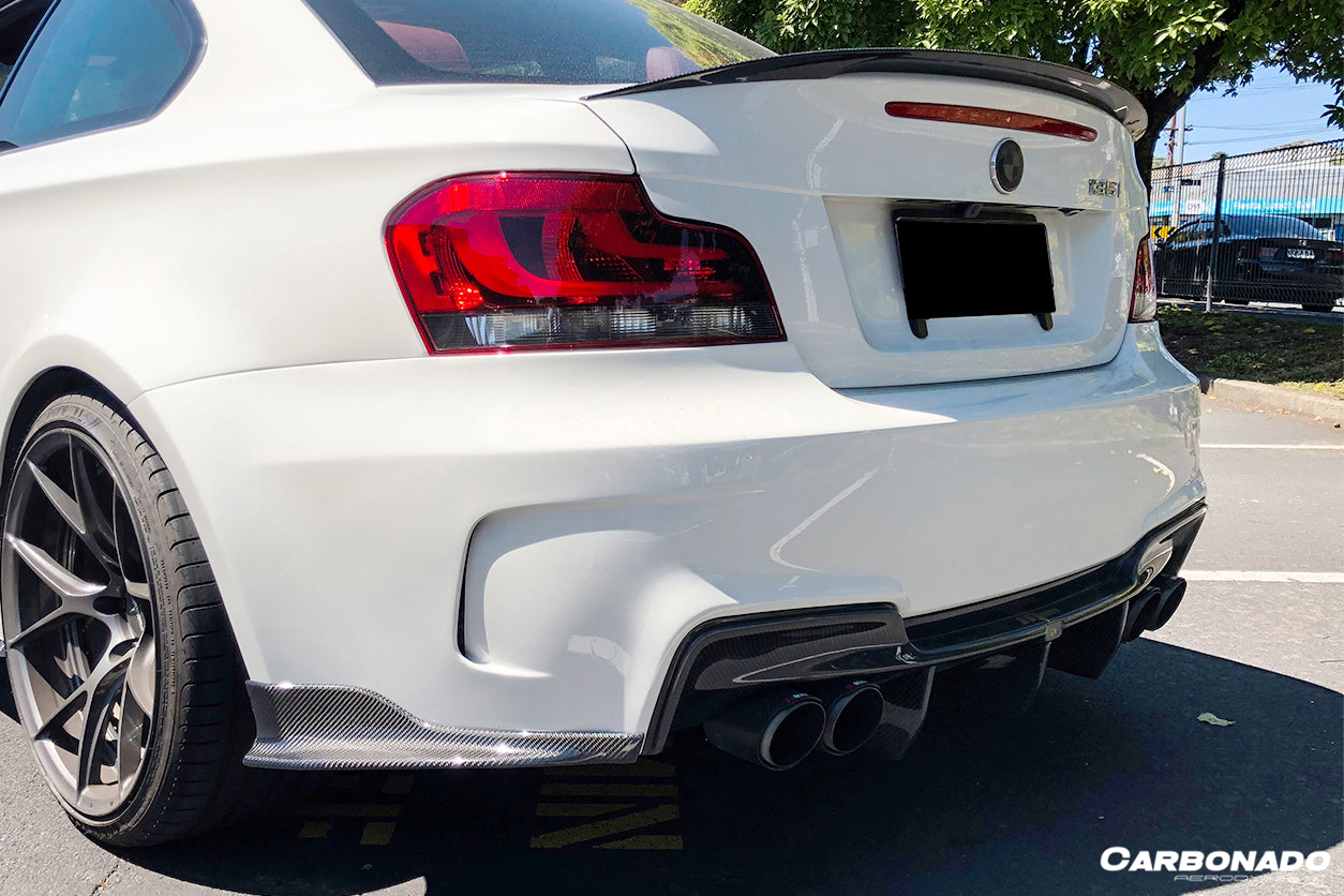 2008-2013 BMW E82 E88 1M RZ Style Carbon FIber Rear Lip/Diffuser - Carbonado Aero