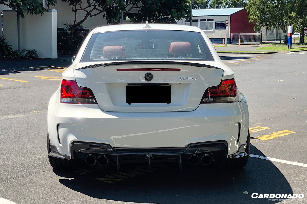 2008-2013 BMW E82 E88 1M RZ Style Carbon FIber Rear Lip/Diffuser - Carbonado Aero