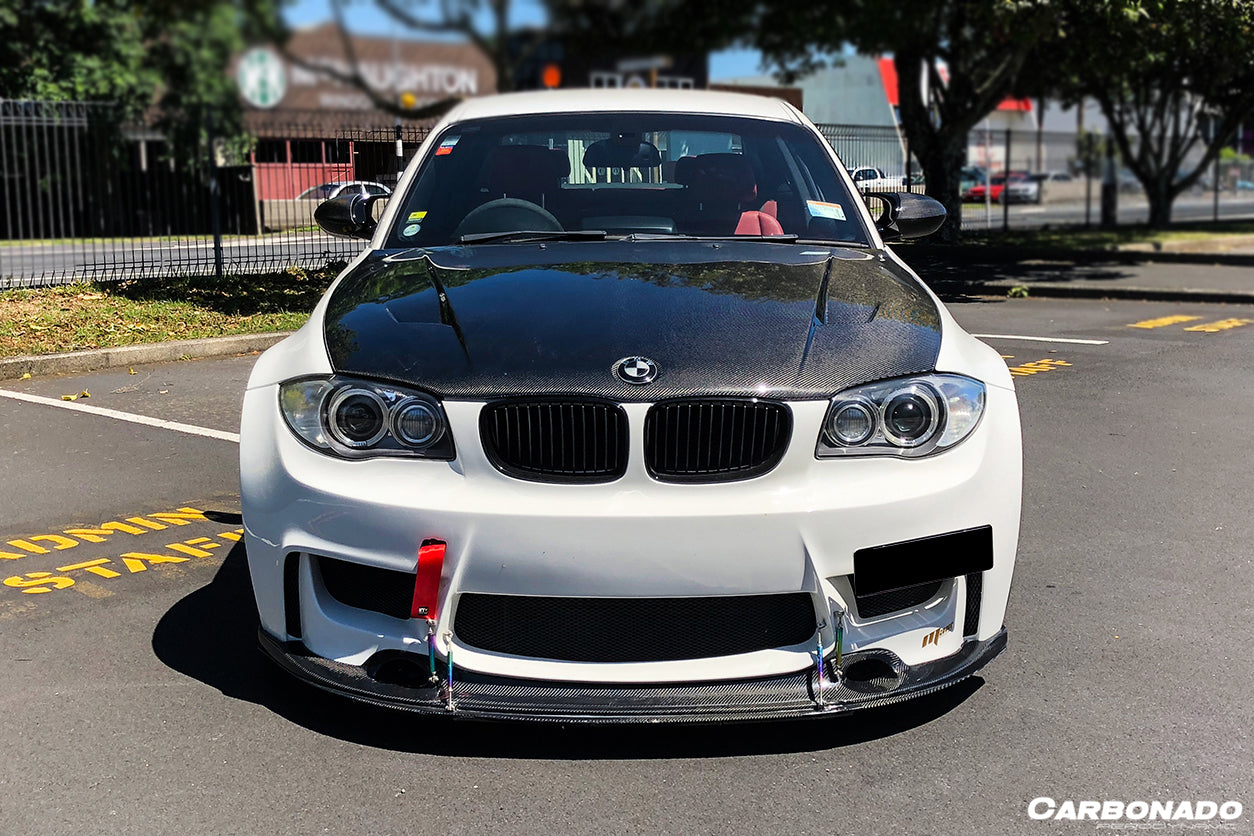 2008-2013 BMW E82 E88 1M RZ Style Carbon FIber Front Lip - Carbonado Aero