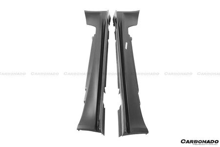 2008-2013 BMW E82 E88 1M RZ Style Partial Carbon FIber Side Skirts - Carbonado Aero
