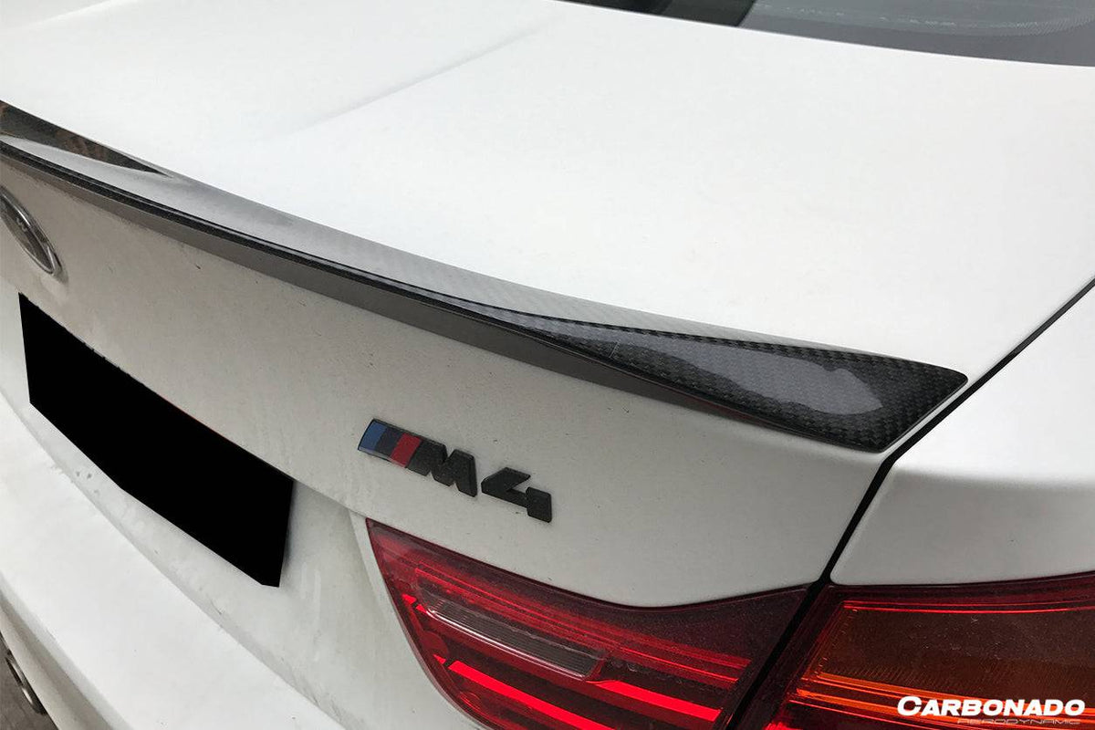2014-2020 BMW F82 M4 Coupe D3 Style Carbon Fiber Trunk Spoiler - Carbonado Aero