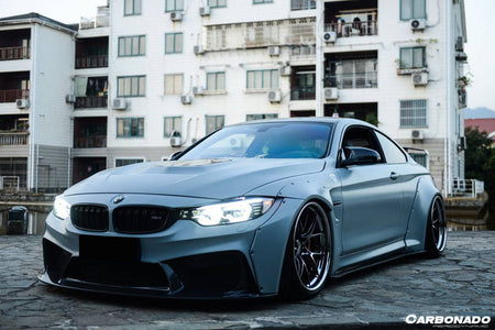 2014-2020 BMW F82 & F83 M4 DE Style Partial Carbon Fiber Aero - Full Kit - Carbonado
