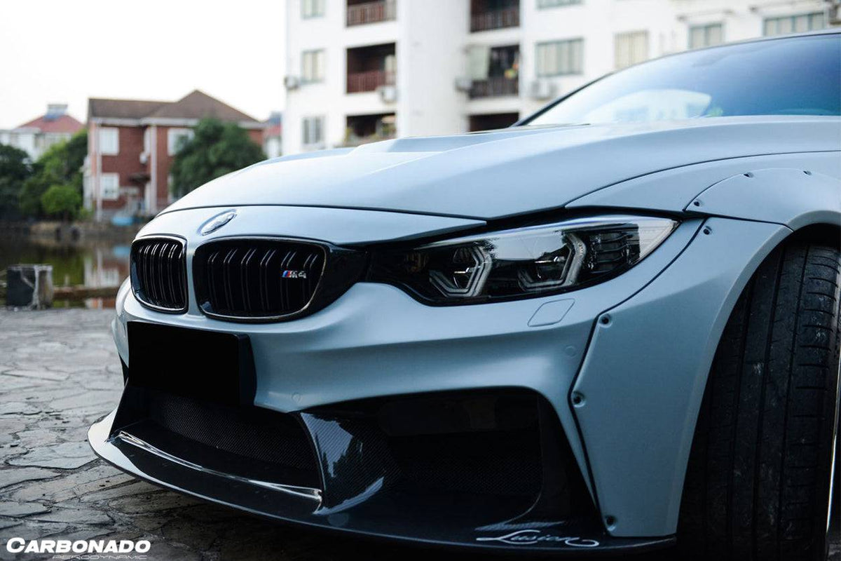 2014-2020 BMW F82/F83 M4 DE Style Carbon Fiber Front Lip - Carbonado Aero