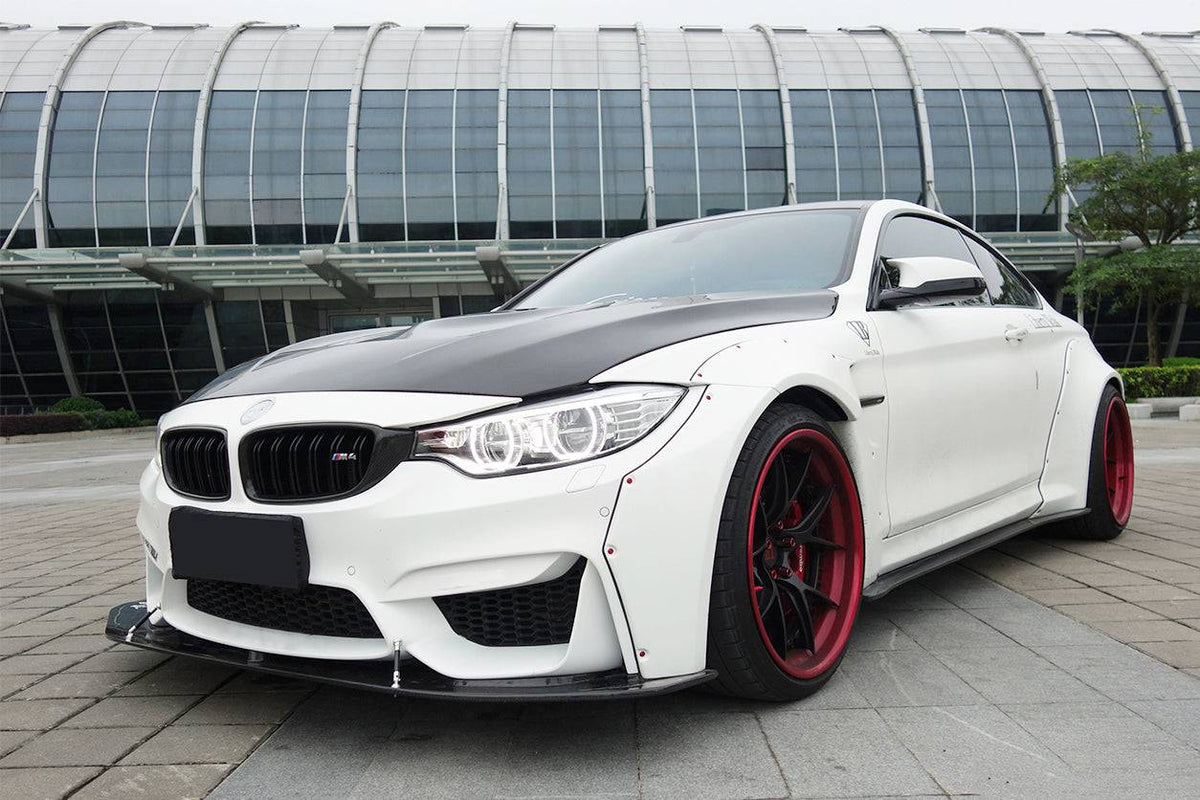 2014-2020 BMW F82/F83 M4 DE Style Partial Carbon Fiber Aero - Full Kit - Carbonado Aero