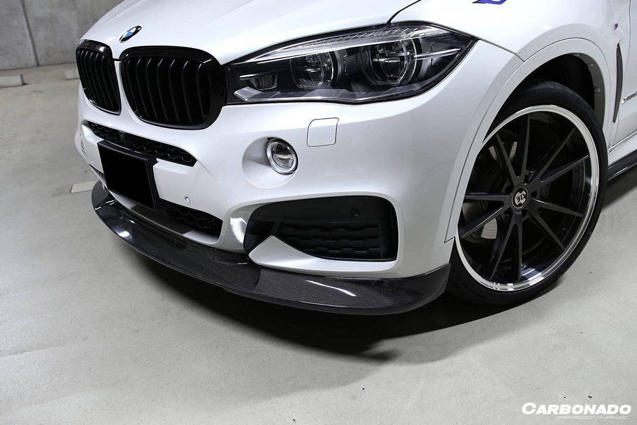 2014-2019 BMW X6 F16 M-TECH 3D Style Carbon Fiber Front Lip - Carbonado Aero