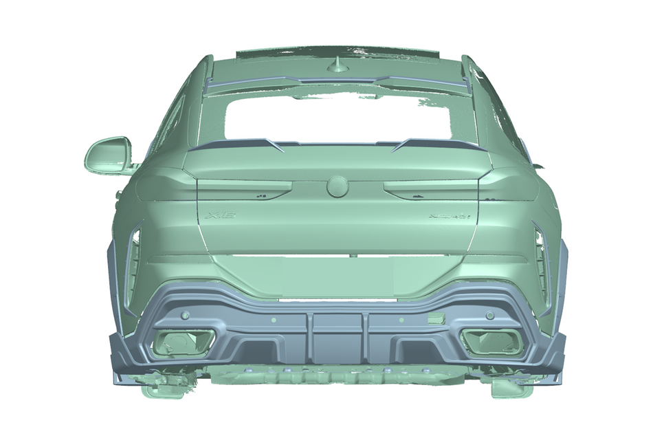 2019-UP BMW X6 G06 AD Style Autoclave Carbon Fiber Rear Bumper Canards