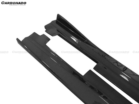 2016-2018 Mercedes Benz W176 A45 AMG RZS Style Carbon Fiber Side Skirts - Carbonado Aero