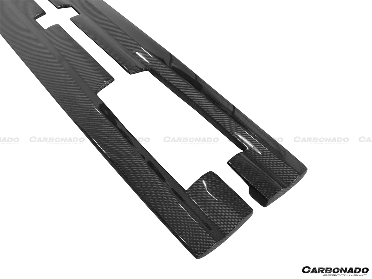 2016-2018 Mercedes Benz W176 A45 AMG RZS Style Carbon Fiber Side Skirts - Carbonado Aero