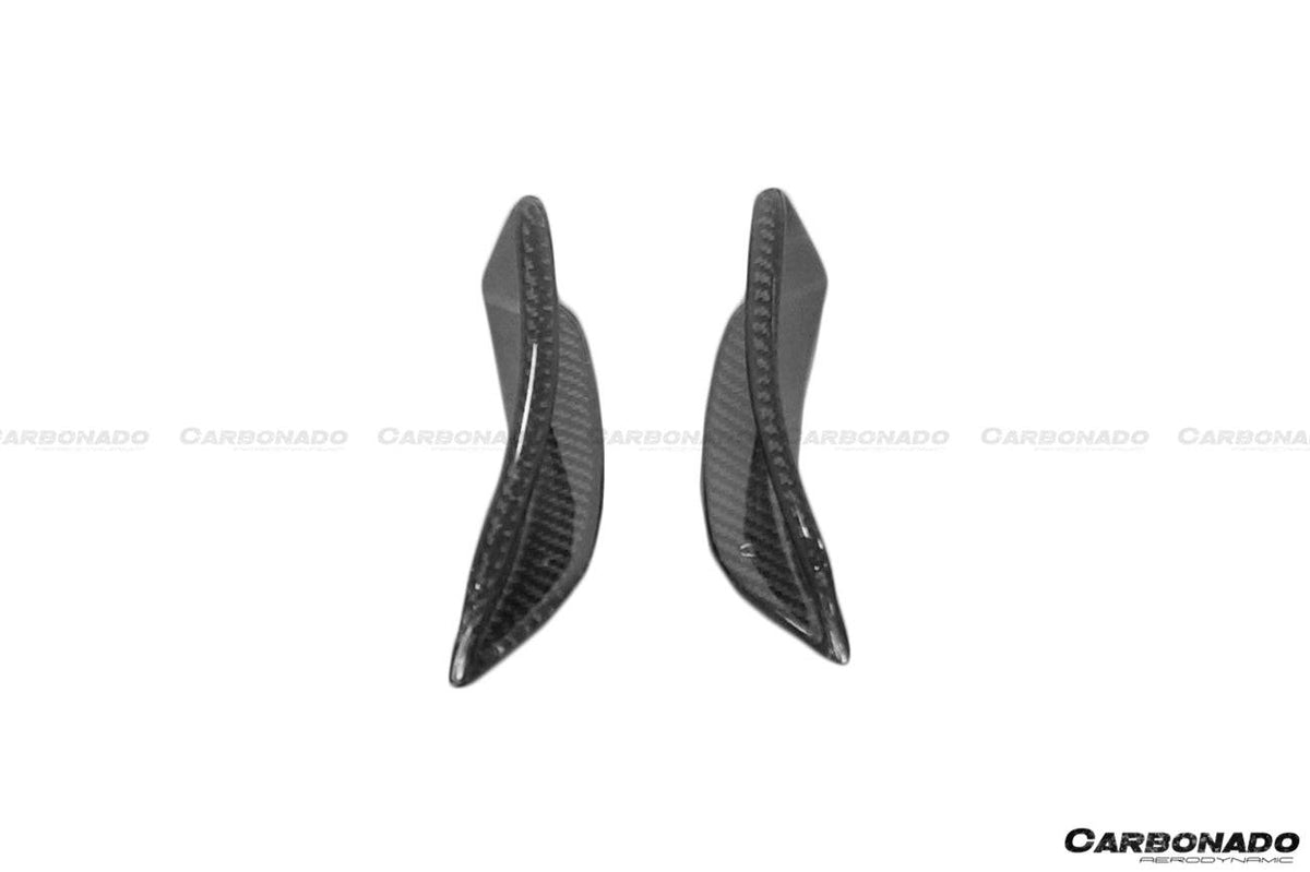 2016-2018  Mercedes Benz  W176 A45 AMG BKSS Style Carbon Fiber Front Bumper Canards - Carbonado Aero