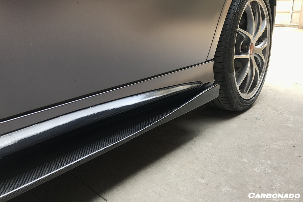 2016-2018 Mercedes Benz W176 A45 AMG RZS Style Carbon Fiber Side Skirts - Carbonado Aero