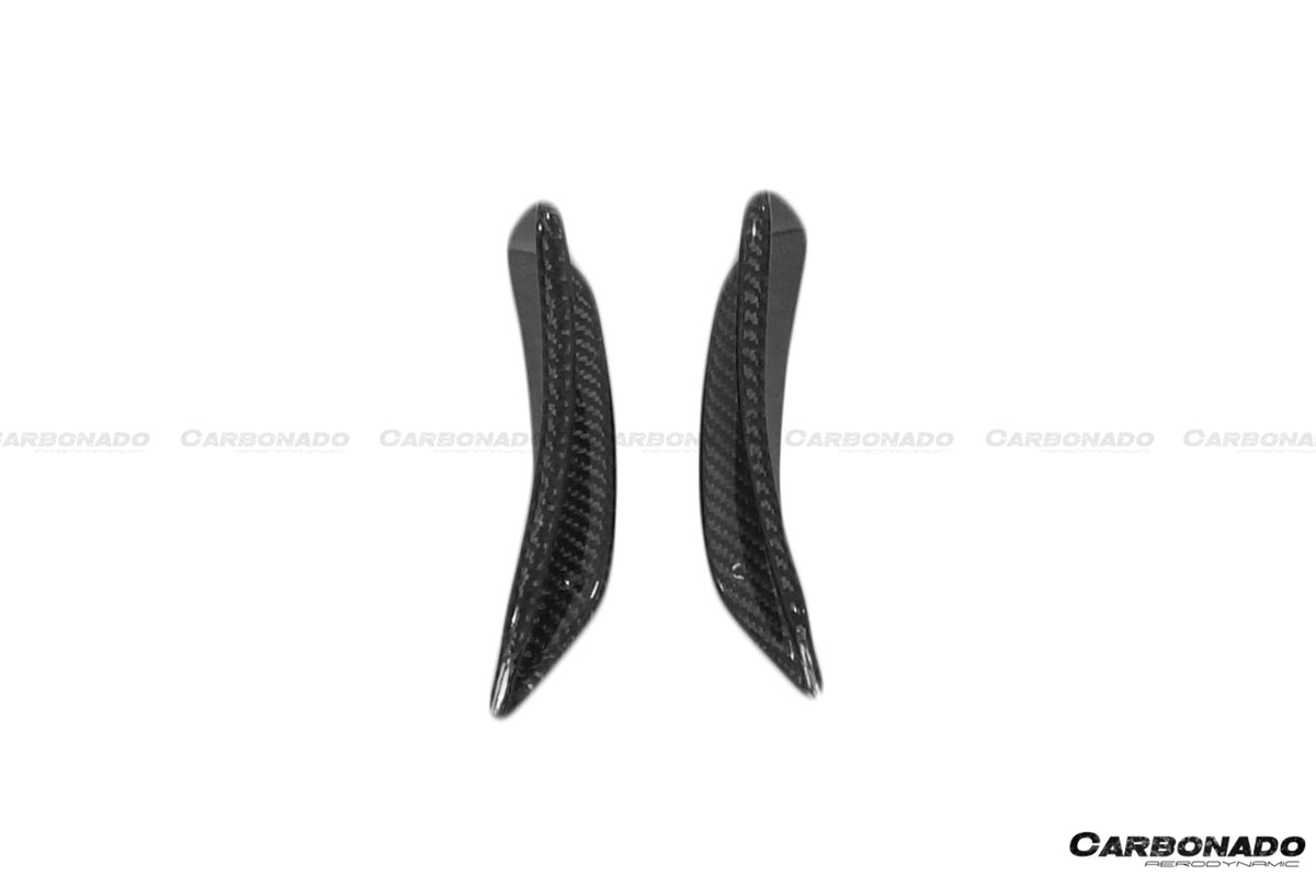 2016-2018  Mercedes Benz  W176 A45 AMG BKSS Style Carbon Fiber Front Bumper Canards - Carbonado Aero