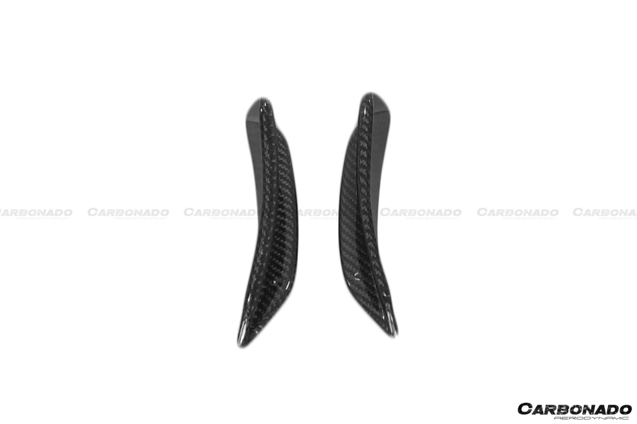 2016-2018  Mercedes Benz  W176 A45 AMG BKSS Style Carbon Fiber Front Bumper Canards - Carbonado Aero