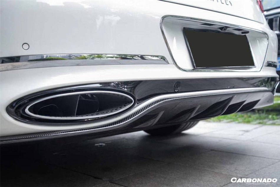 2018-2023 Bentley Continental GT & GTC Editon Style Dry Carbon Fiber Rear Lip - Carbonado