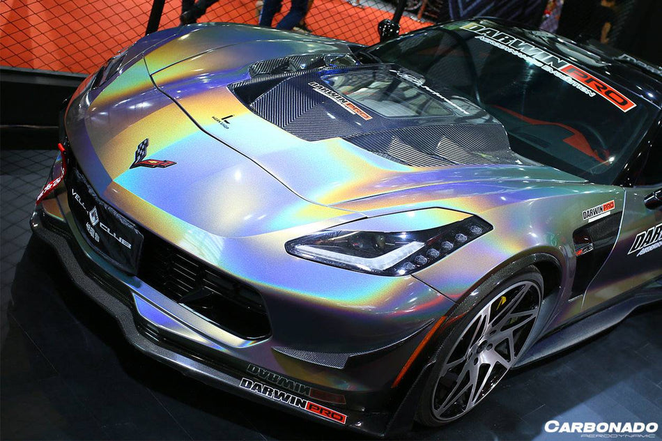2013-2019 Corvette C7 Z51 Z06 Grandsport Carbon Fiber Canards - Carbonado
