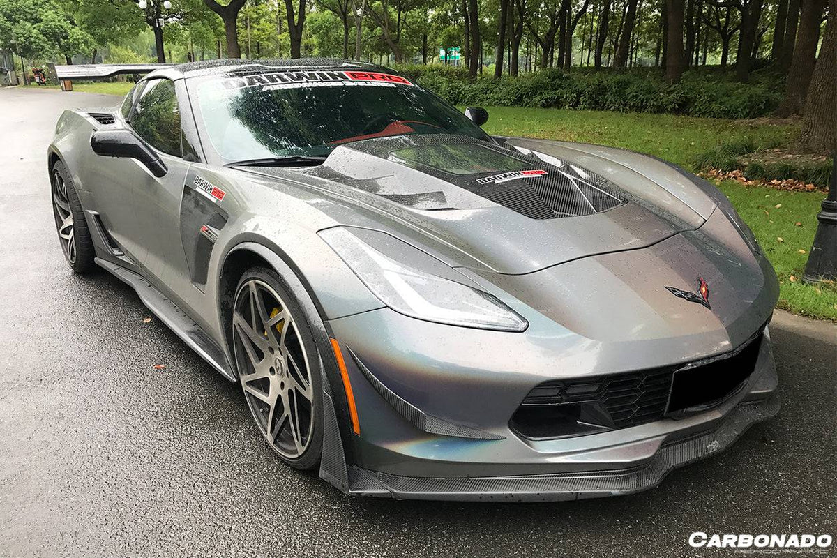 2013-2019 Corvette C7 Z51 Z06 Grandsport Carbon Fiber Fender Flares - Carbonado Aero