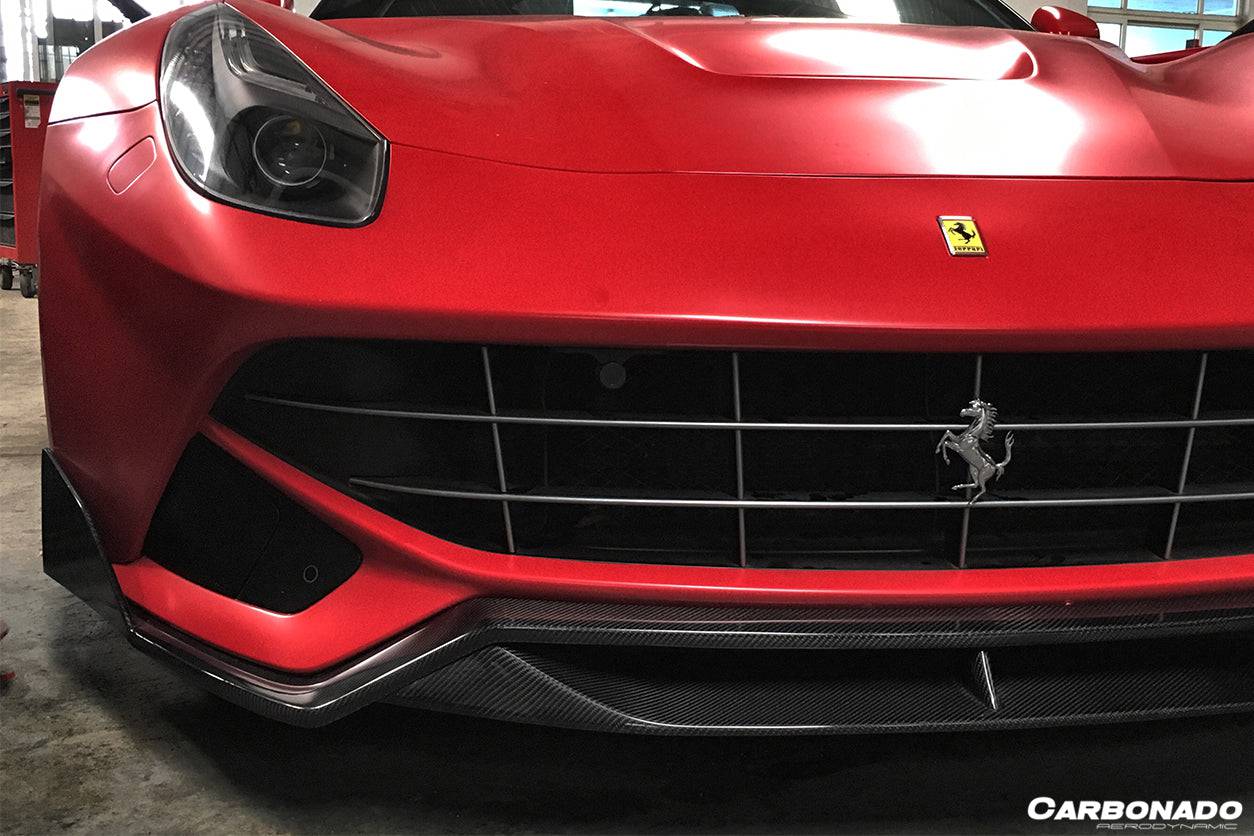 2012-2017 Ferrari F12 Berlinetta DC Style Carbon Fiber Front Lip - Carbonado Aero