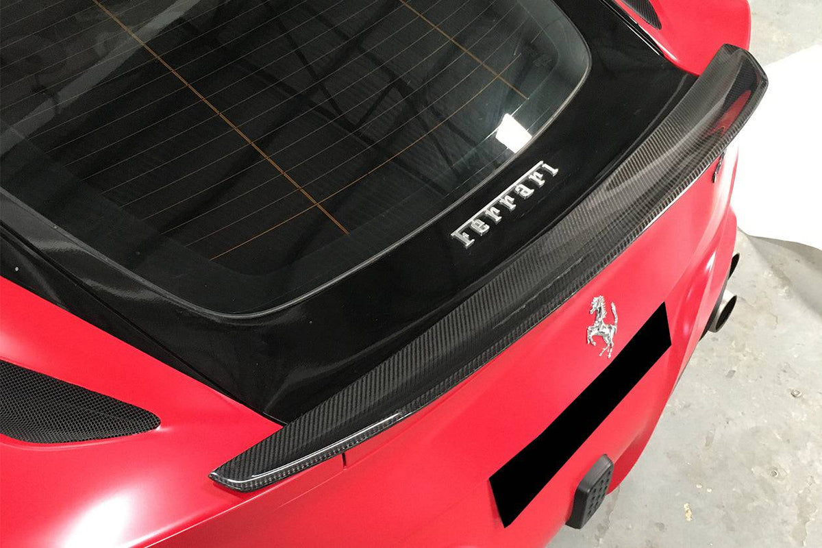 2012-2017 Ferrari F12 Berlinetta DC Style Carbon Fiber Trunk Spoiler - Carbonado