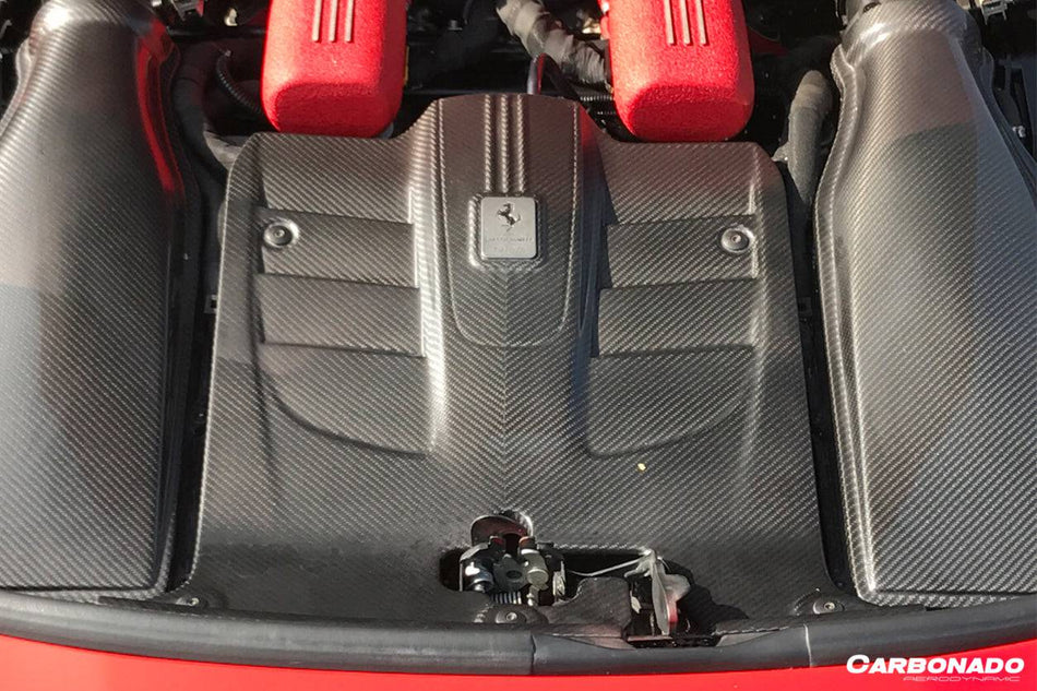 2012-2017 Ferrari F12 Berlinetta OE Style Dry Carbon Fiber Engine Cover - Carbonado