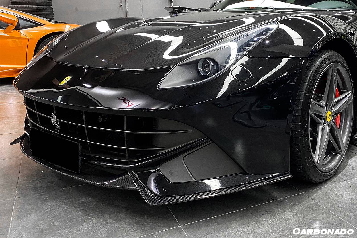 2012-2017 Ferrari F12 Berlinetta RS Style Carbon Fiber Front Lip - Carbonado Aero