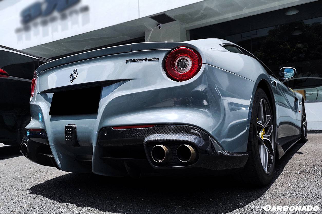 2012-2017 Ferrari F12 Berlinetta RS Style Carbon Fiber Rear Diffuser - Carbonado