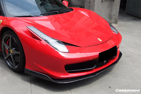 2010-2015 Ferrari 458 Coupe/Spyder AV Style Carbon Fiber Front Lip - Carbonado Aero