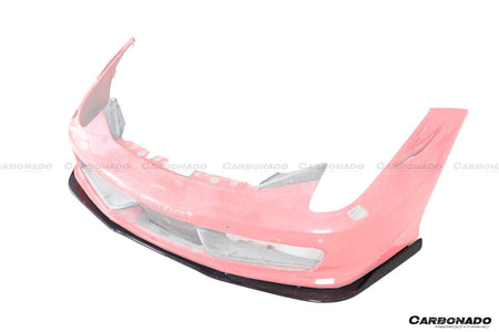 2010-2015 Ferrari 458 Coupe/Spyder AV Style Carbon Fiber Front Lip - Carbonado Aero