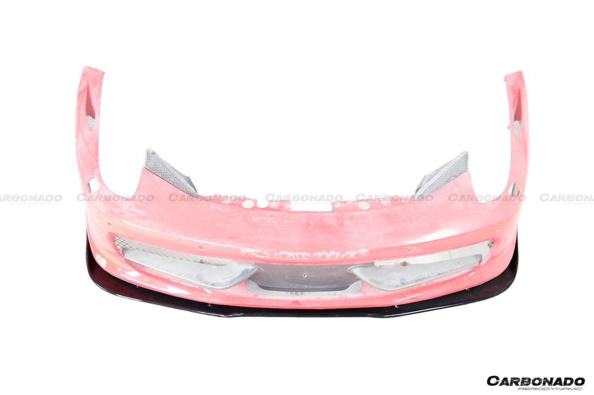 2010-2015 Ferrari 458 Coupe/Spyder AV Style Carbon Fiber Front Lip - Carbonado Aero