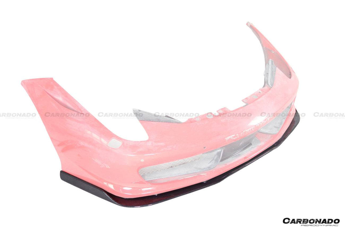 2010-2015 Ferrari 458 Coupe/Spyder AV Style Carbon Fiber Front Lip - Carbonado Aero