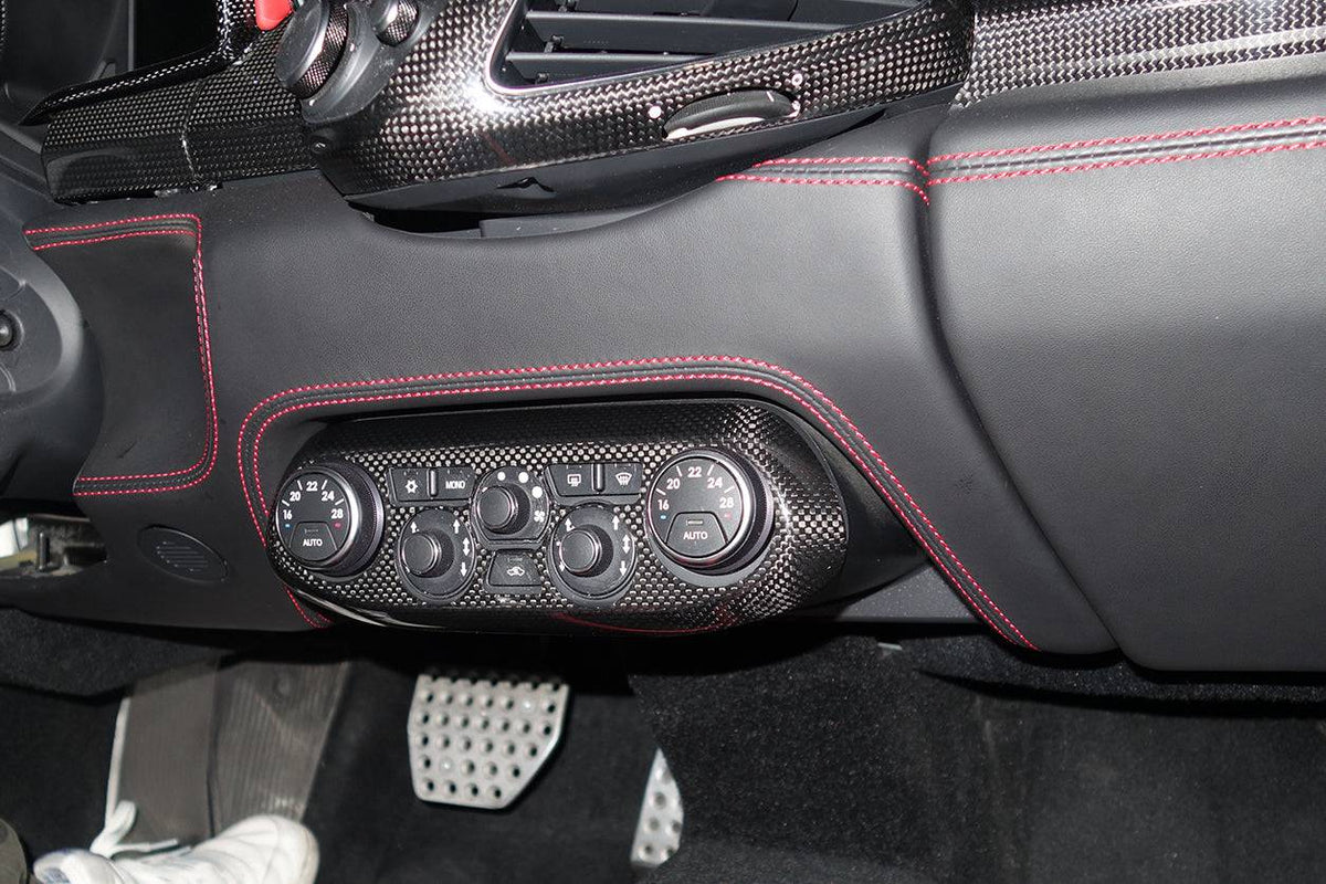 2010-2015 Ferrari 458 Coupe Spyder OE Style DRY Carbon Fiber Control Panel Cover - Carbonado