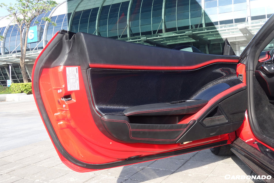 2010-2015 Ferrari 458 Coupe Spyder OE Style Carbon Fiber Door Panel Interior