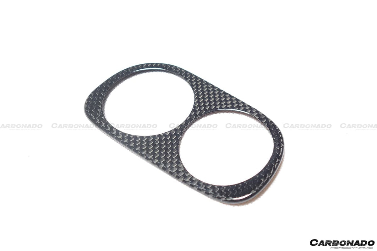 2010-2015 Ferrari 458 Coupe Spyder OE Style DRY Carbon Fiber Light Switch Patch - Carbonado Aero