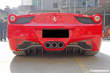 2010-2015 Ferrari 458 Coupe Spyder OE Style Carbon Fiber Rear Diffuser - Carbonado Aero