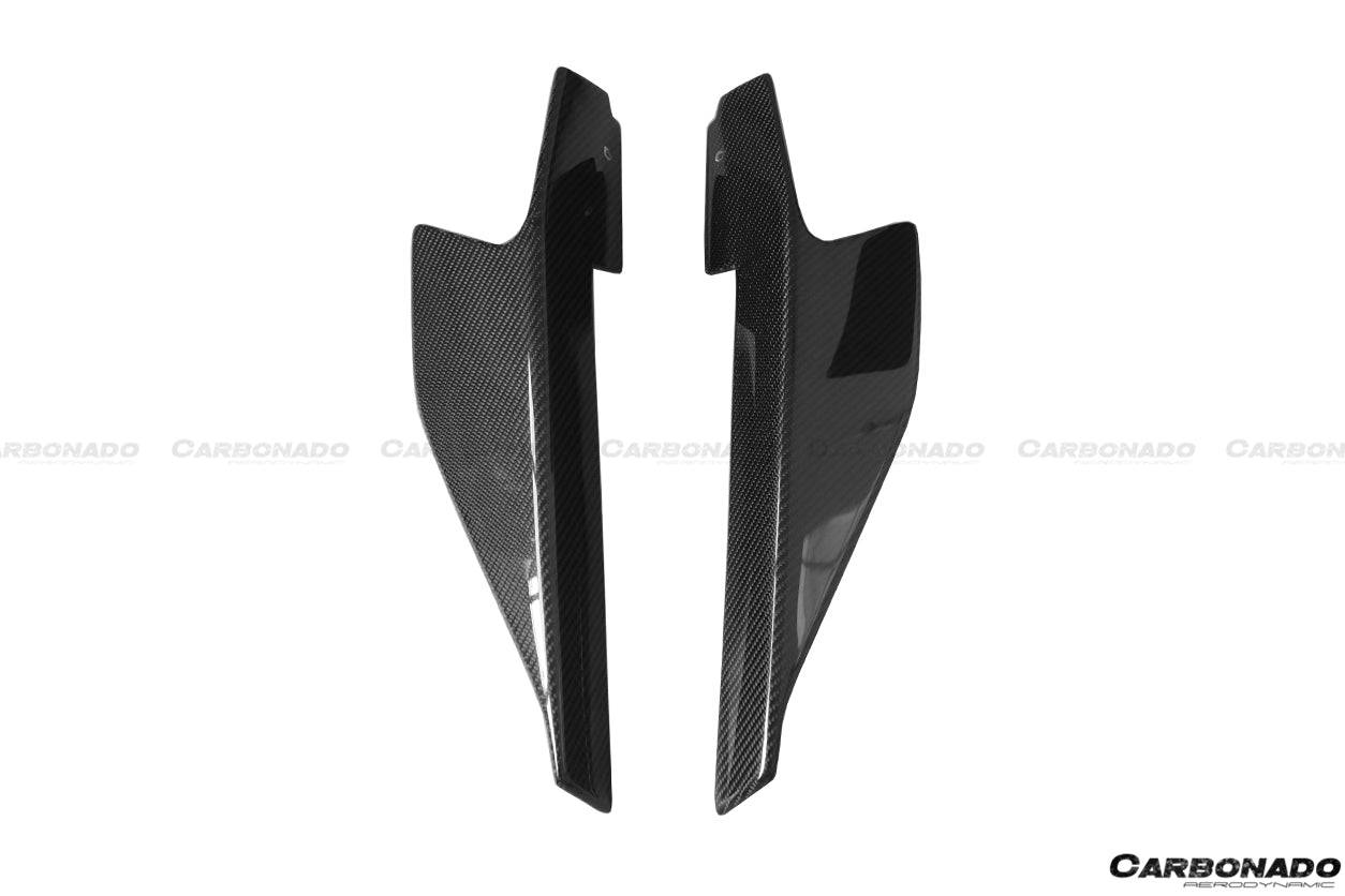 2010-2015 Ferrari 458 Coupe Spyder Speciale Style Carbon Fiber Side Skirts Canards - Carbonado Aero